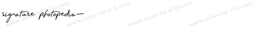 signature photopedia字体转换
